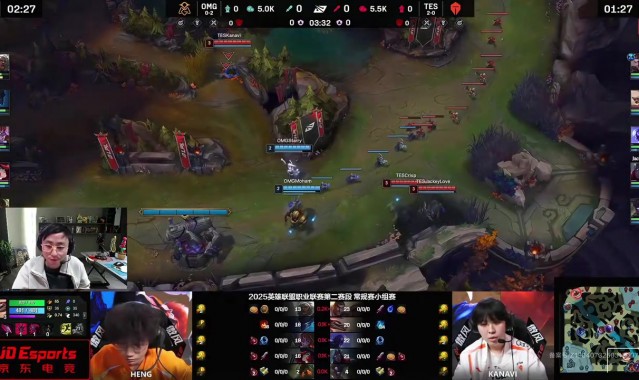 水晶哥看TES爆杀OMG拿下三连胜：TES虐了三把菜下班了！