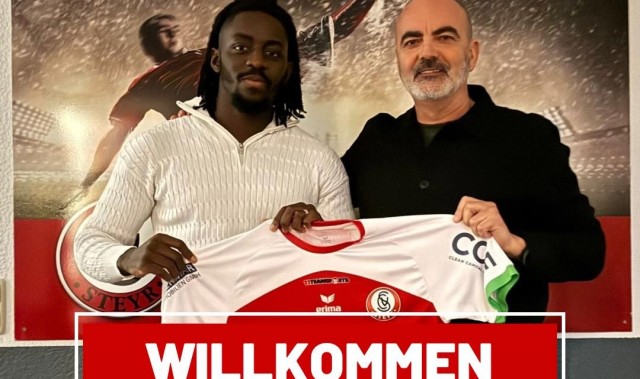 奥地利第3级球队施泰尔前进官方宣布，签下前青岛红狮中锋姆万巴