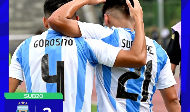 南青赛决赛轮阿根廷U20以2-1击败智利U20，埃切维里送助攻