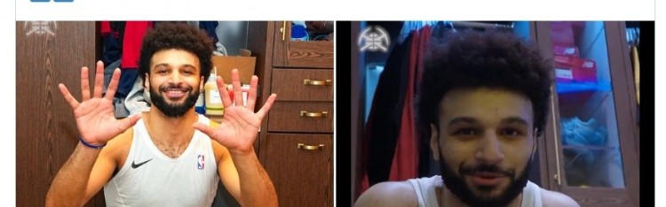 穆雷爆砍55分后用双手比“55”手势！威少转发：55‼️‼️