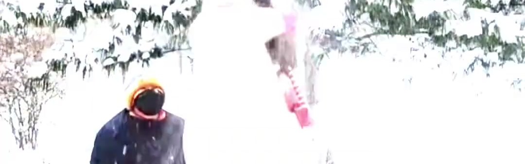 东北的冬天！赵继伟妻子晒二人玩雪视频：下雪啦！撒欢儿去