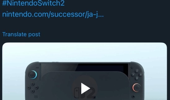 关注爆棚！任天堂日本官推NS2预告播放量突破5000万